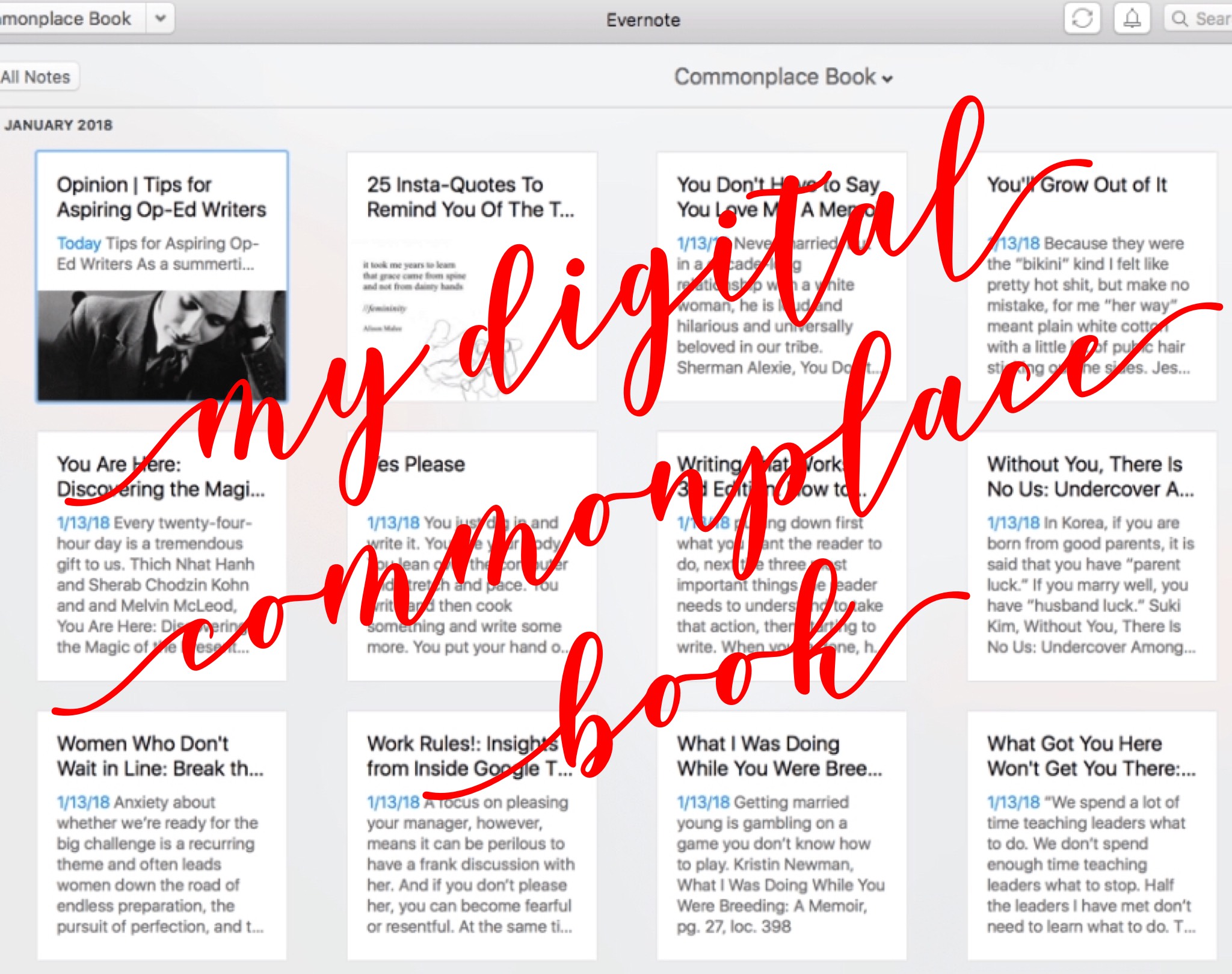 My Digital Commonplace Book