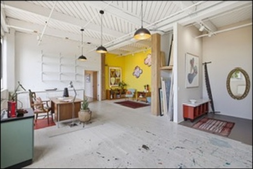 Studio with yellow wall