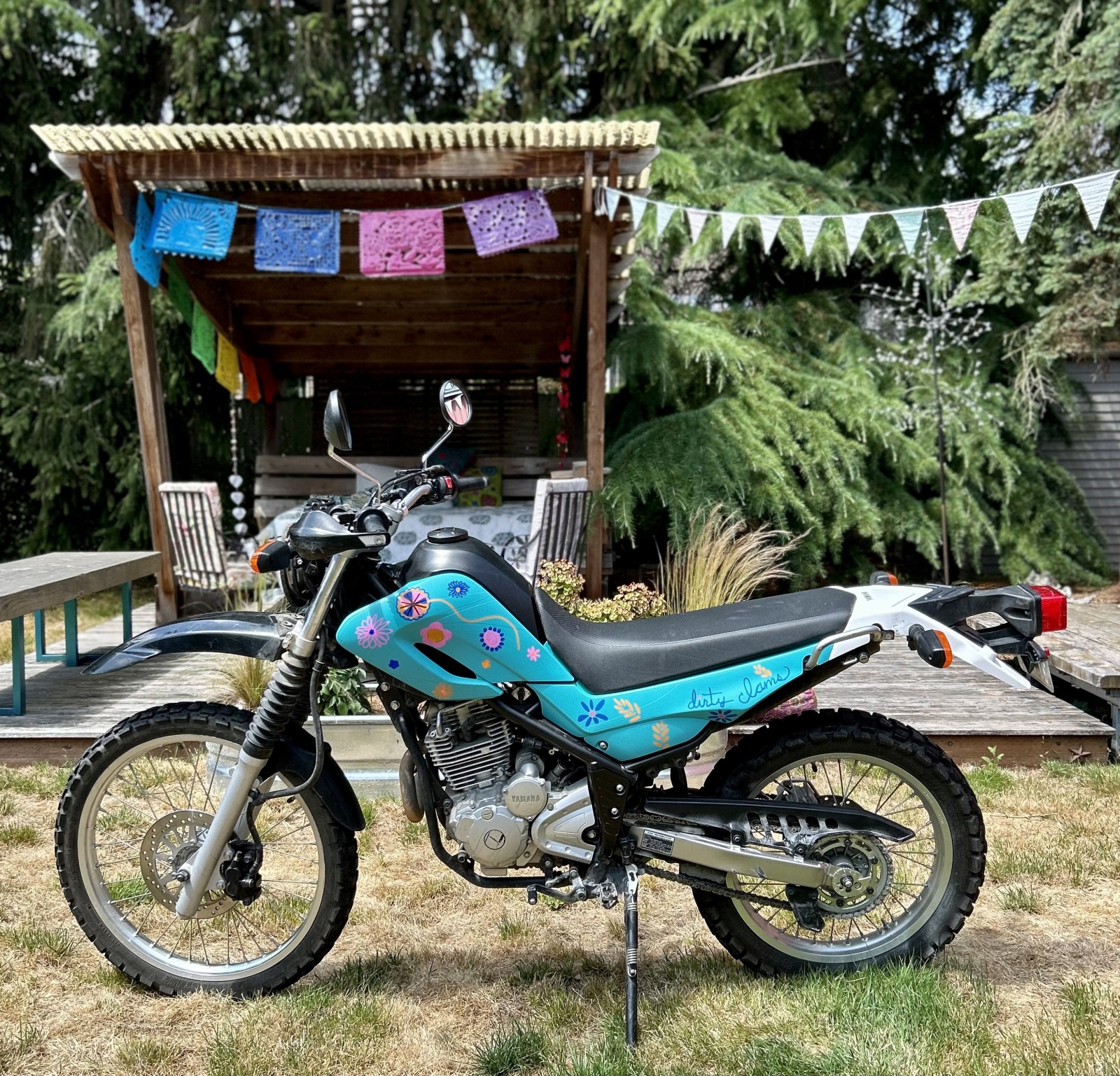 Plasti-paint on my dirt bike, Joan